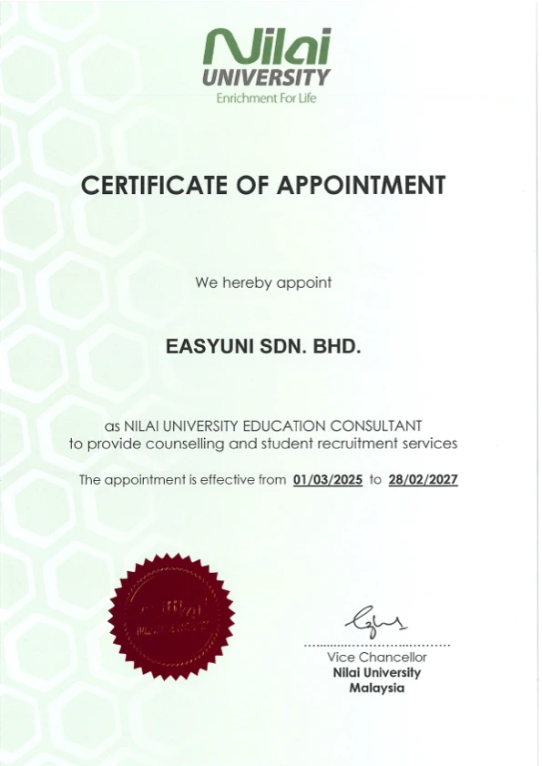 University of Lea Partnership Certificate